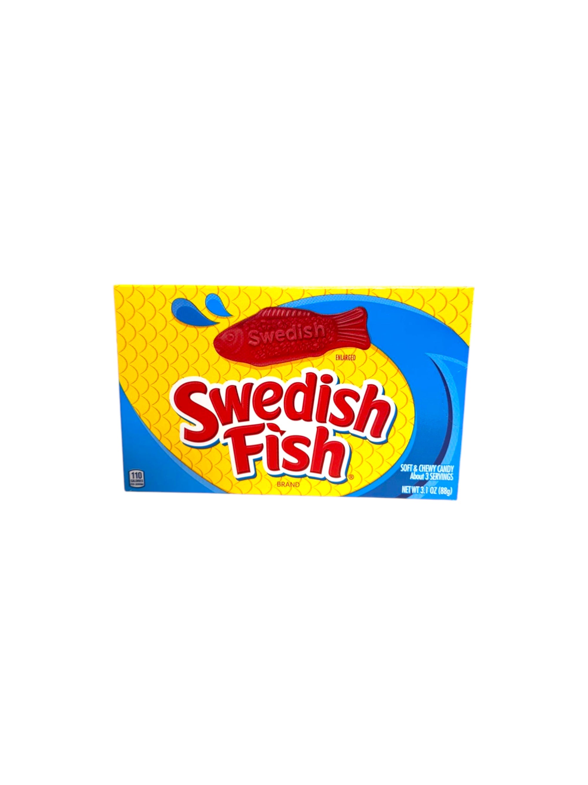 Swedish Fish original theatre box 99g chewy fruity candy imported exotic snack

