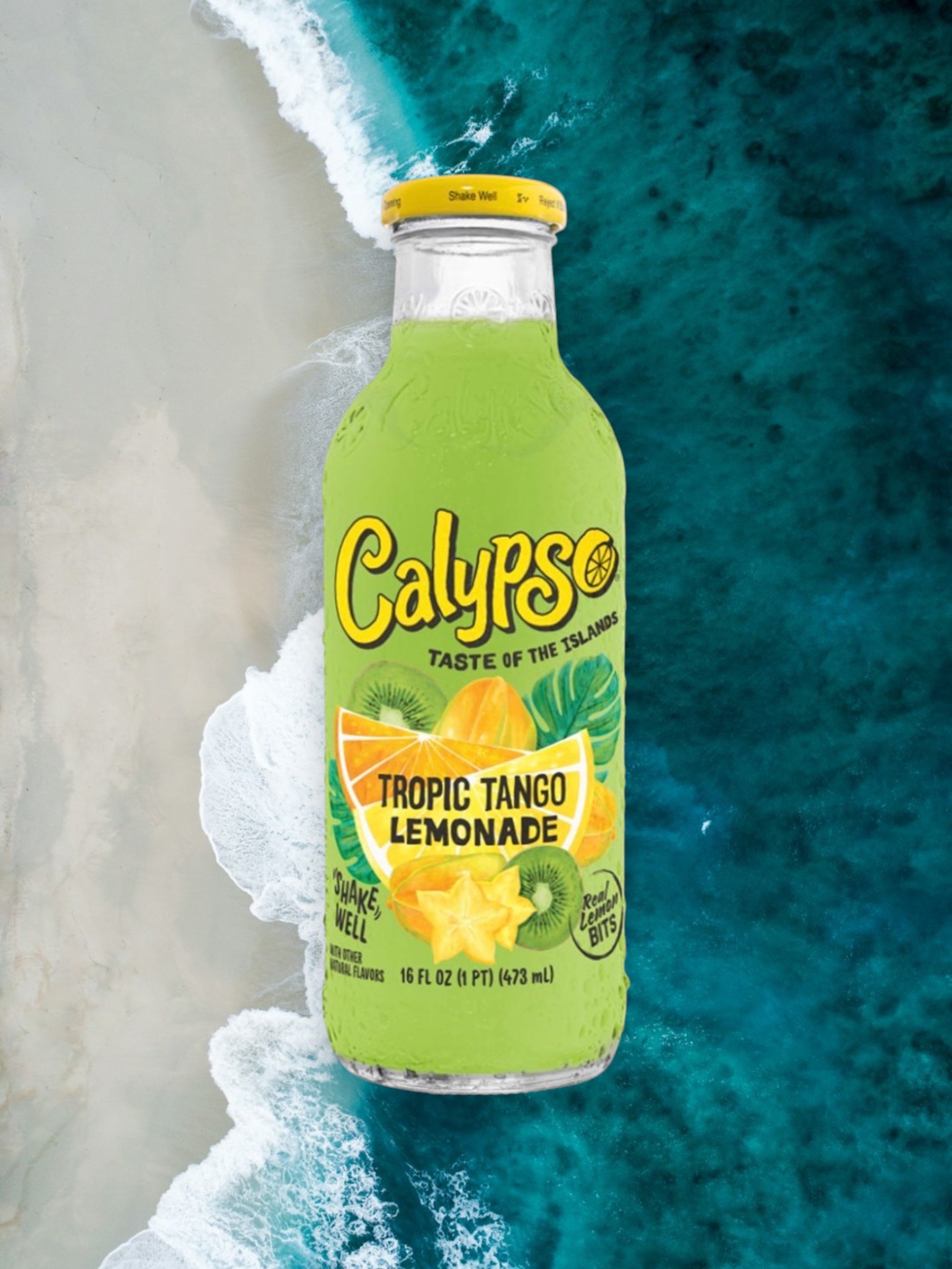Calypso Tropic Tango Lemonade – 473mL (16 fl oz) Glass Bottle