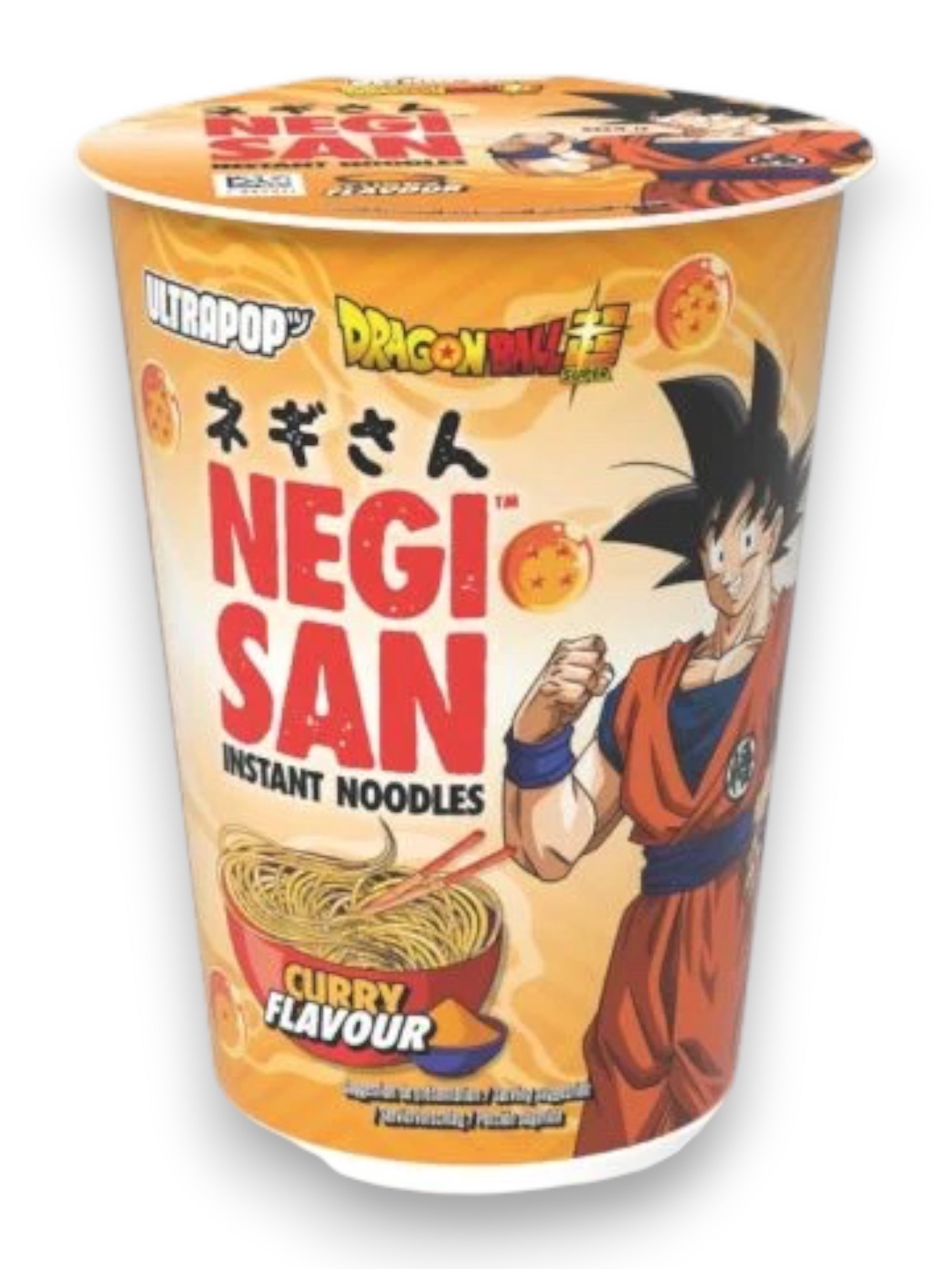 UltraPop Negi-San Instant Noodles Curry Flavor – Dragon Ball Z Edition | Japanese Style Instant Ramen