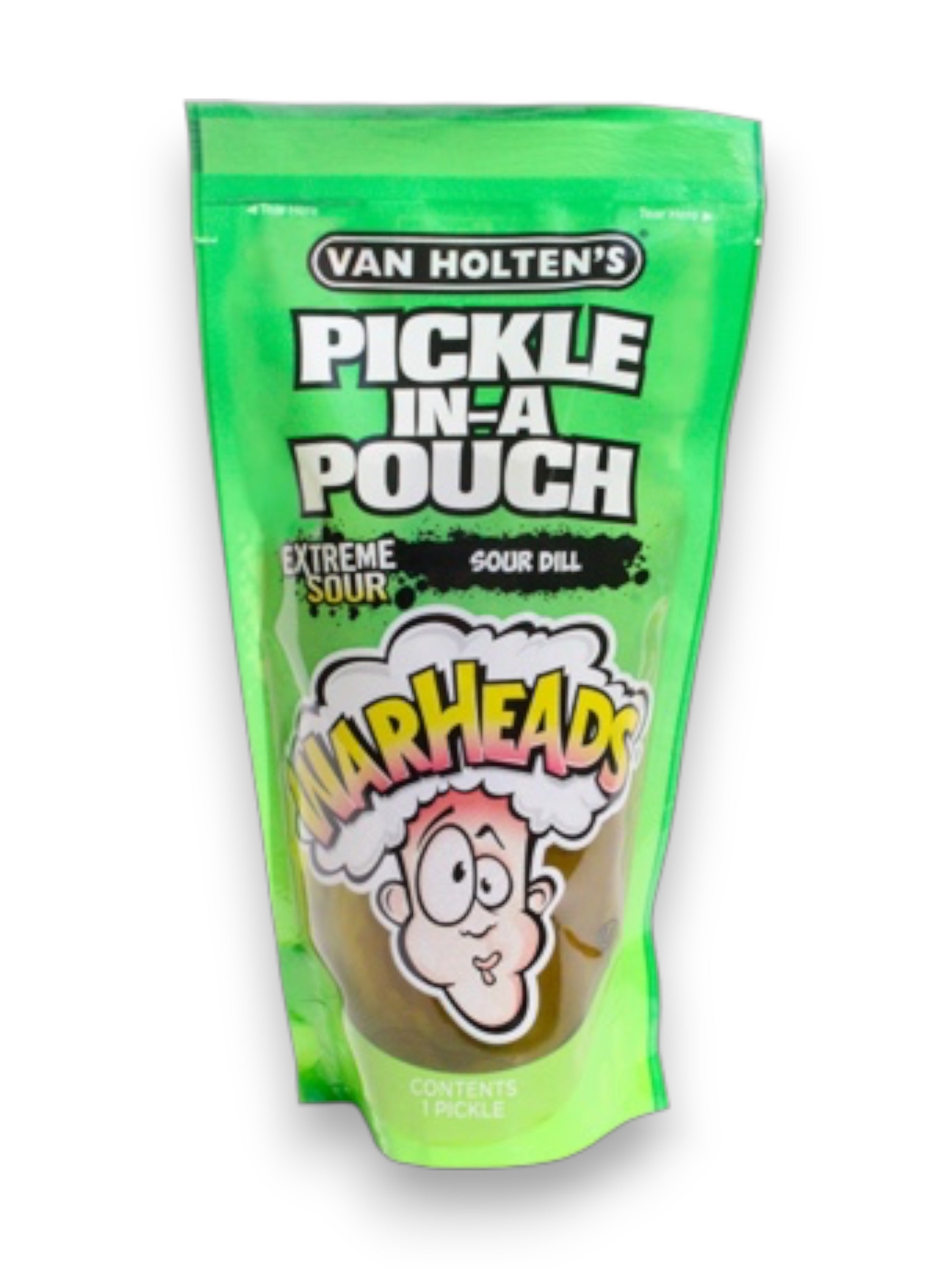 Van Holten's Pickle-In-A-Pouch Warheads Extreme Sour Dill | Imported from USA