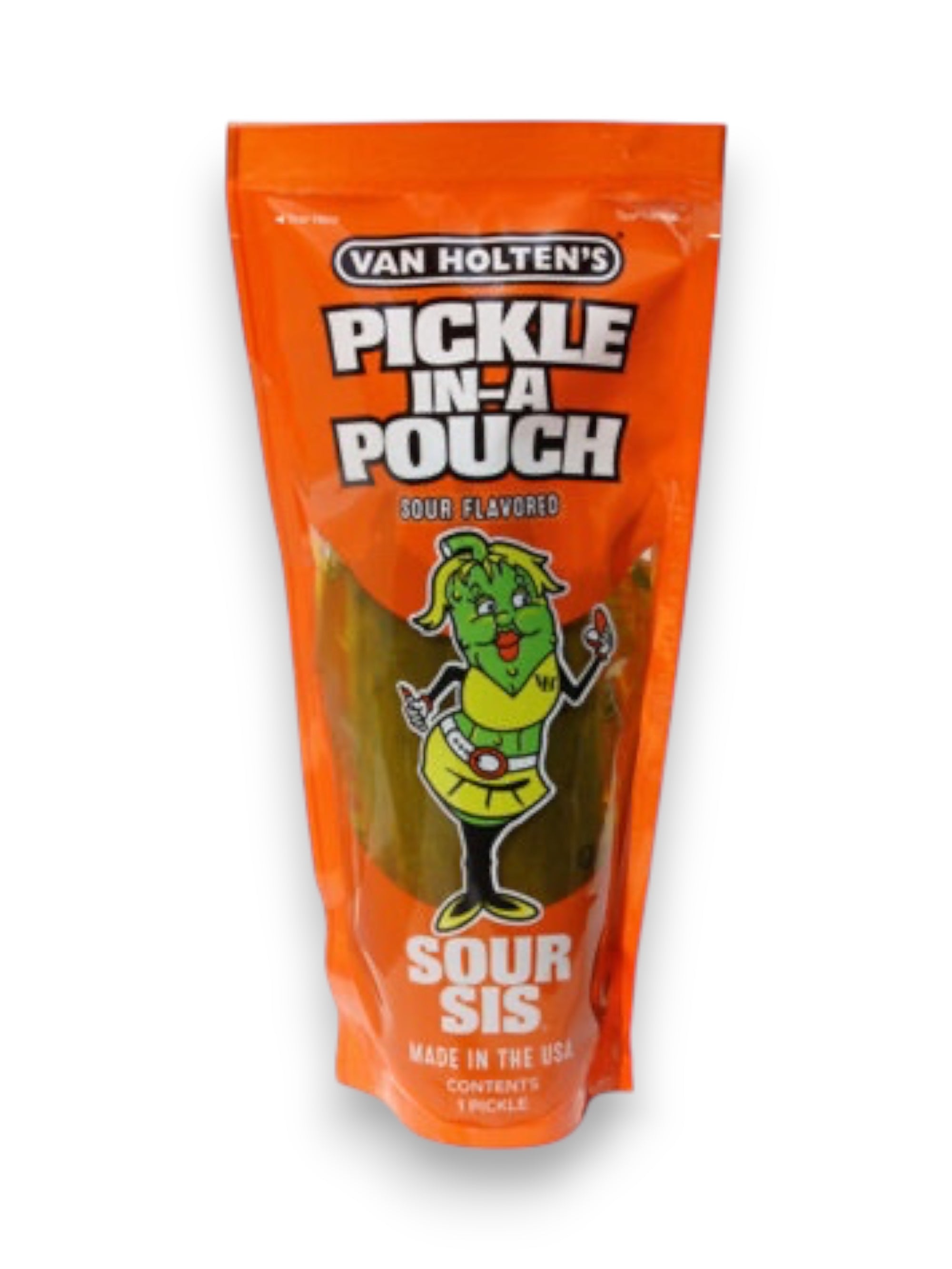Van Holten's Pickle in a Pouch – Sour Sis | Tangy Individually Packed Dill Pickle Snack