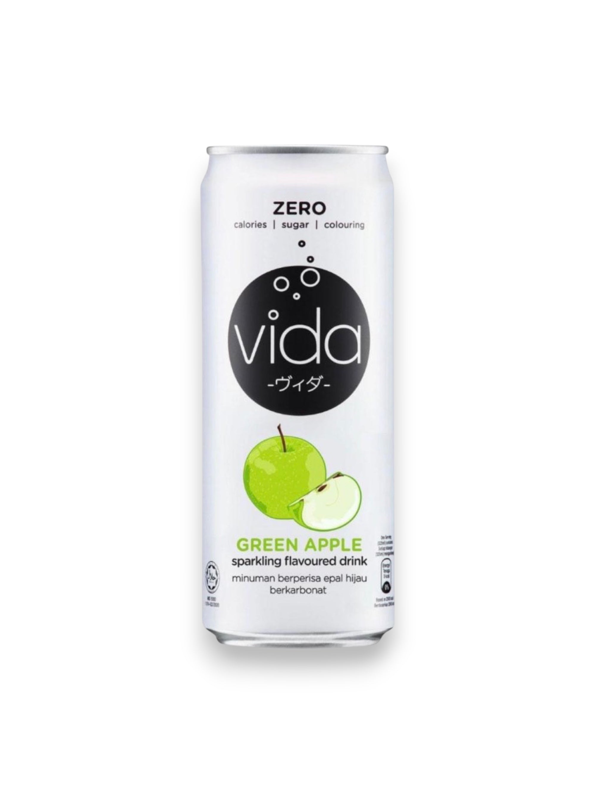Vida Green Apple Drink 325ml Can – Imported from Malaysia | Crisp Apple Beverage