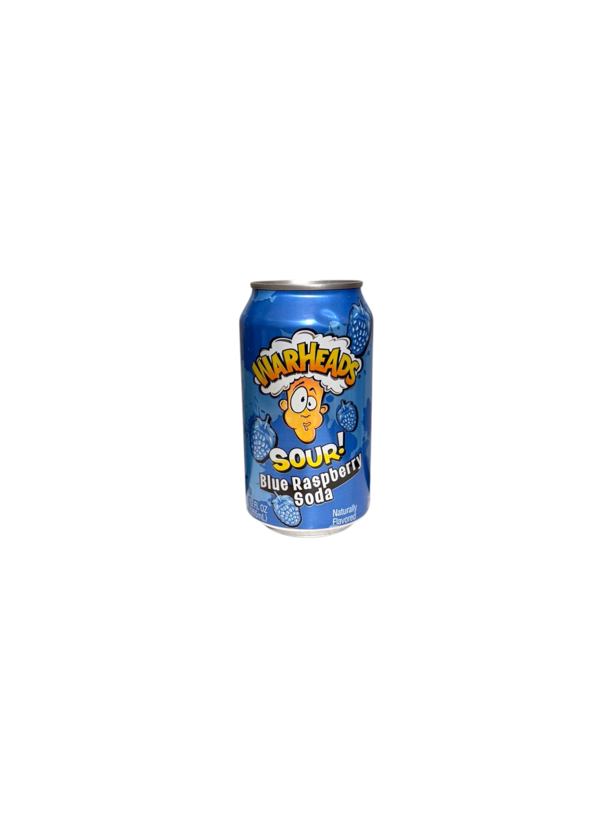 Warheads Blue Raspberry soda 355ml sour candy drink
