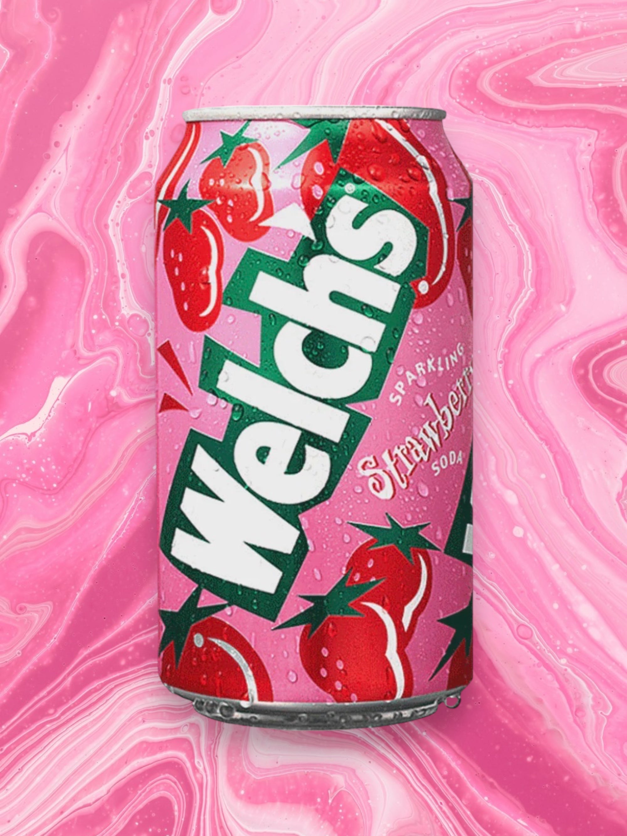 Welch’s Sparkling Strawberry Soda Drink 355ml Can | Imported Premium Beverage