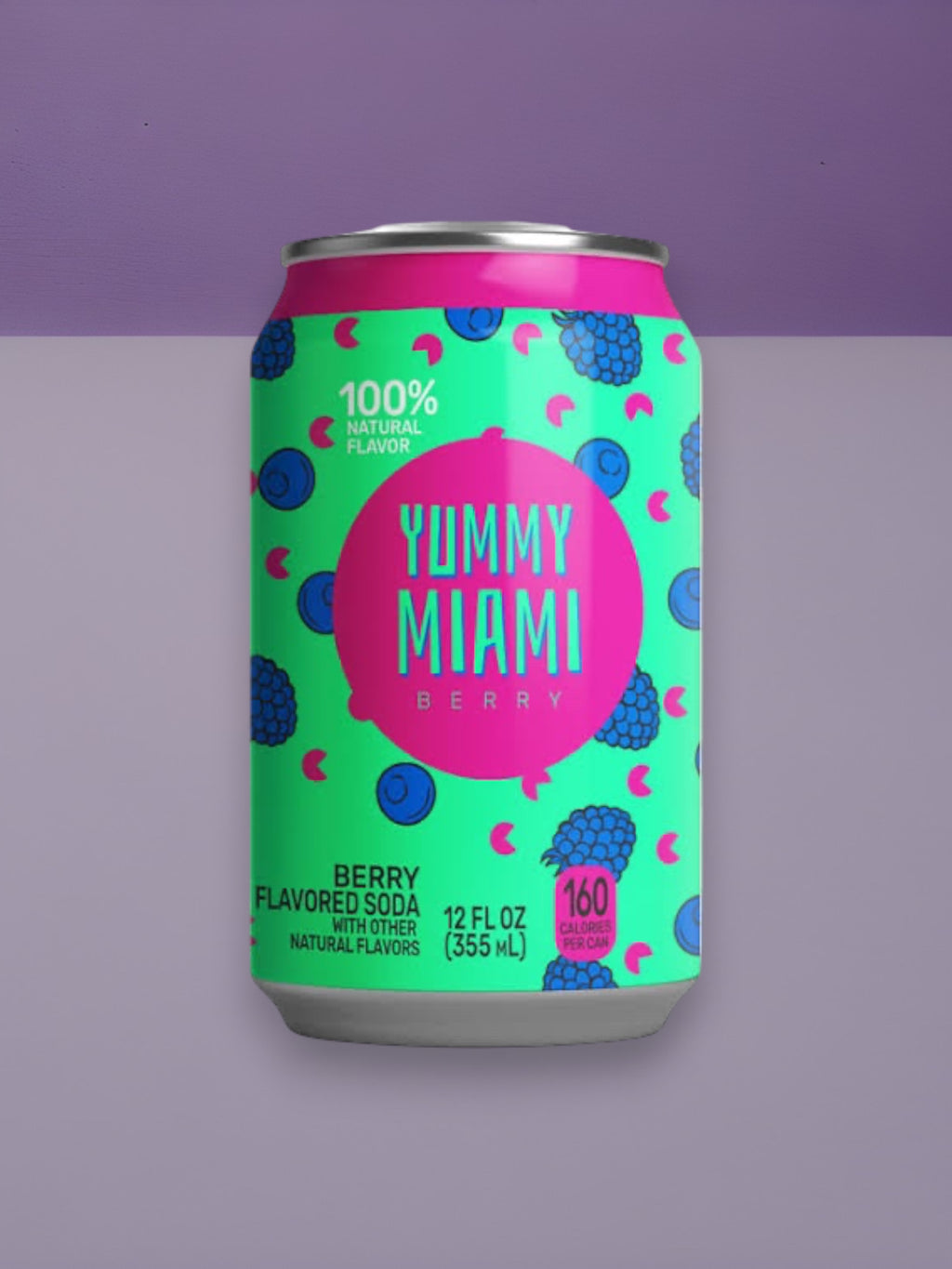 Yummy Miami Berry Drink 355ml Can Imported from USA Monroe Wisconsin