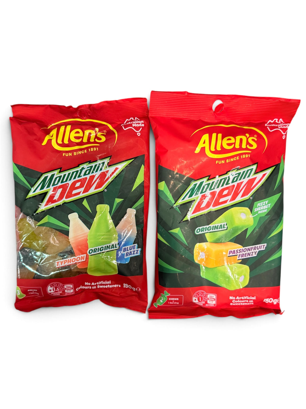 Allen's Mountain Dew Candy – Australian Candy | Pieces & Chews