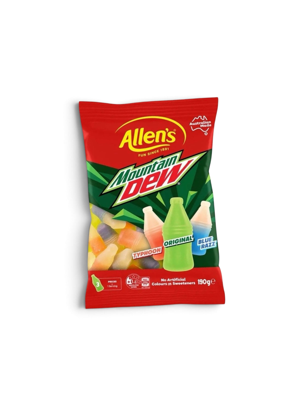 Allen's Mountain Dew Candy – Australian Candy | Pieces & Chews
