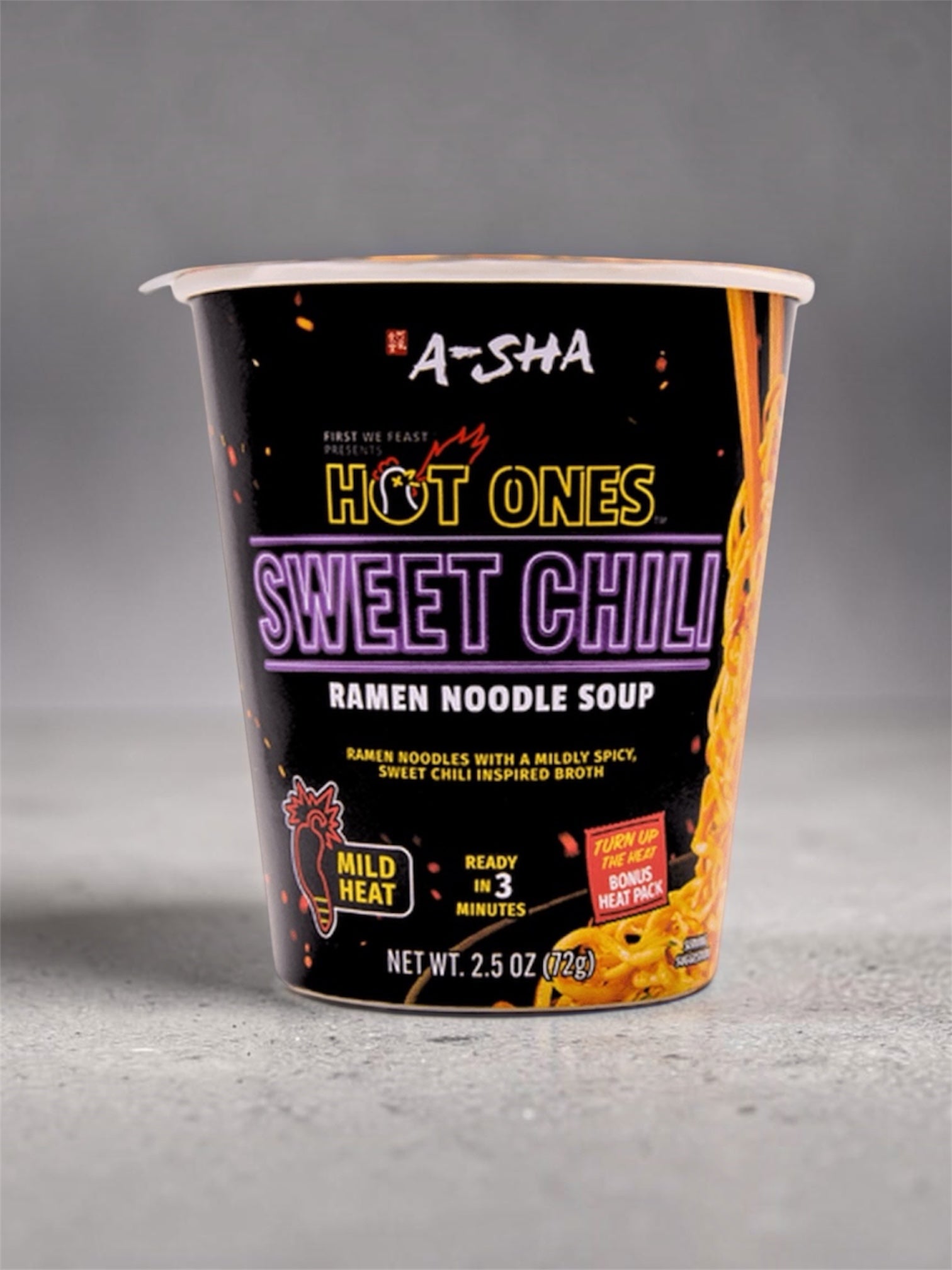 A-Sha x Hot Ones Sweet Chili Cup Noodles | Imported from USA