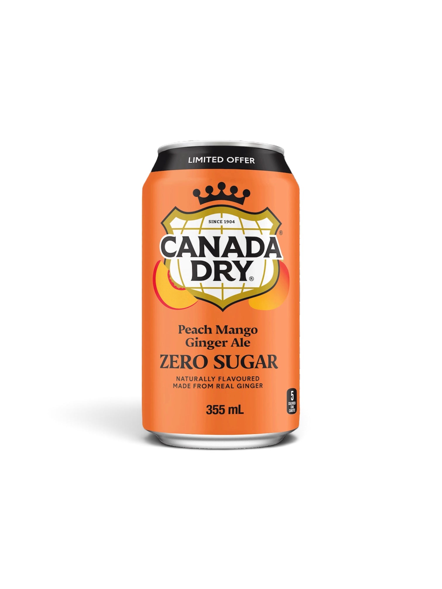 Canada Dry Peach Mango Zero Sugar Sparkling Beverage – Refreshing Zero Sugar Soft Drink