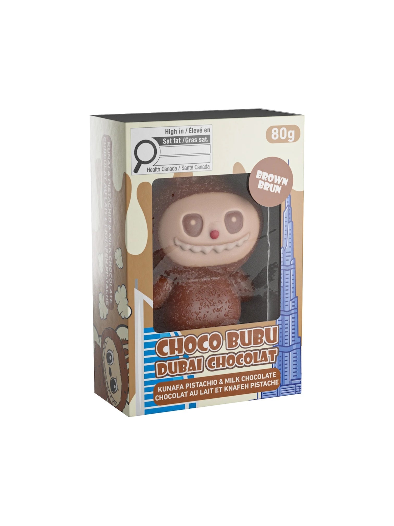 Choco Bubu Dubai Chocolate – Brown Flavour, 80g | Made in UAE