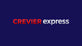 CREVIER express logo on a dark blue background