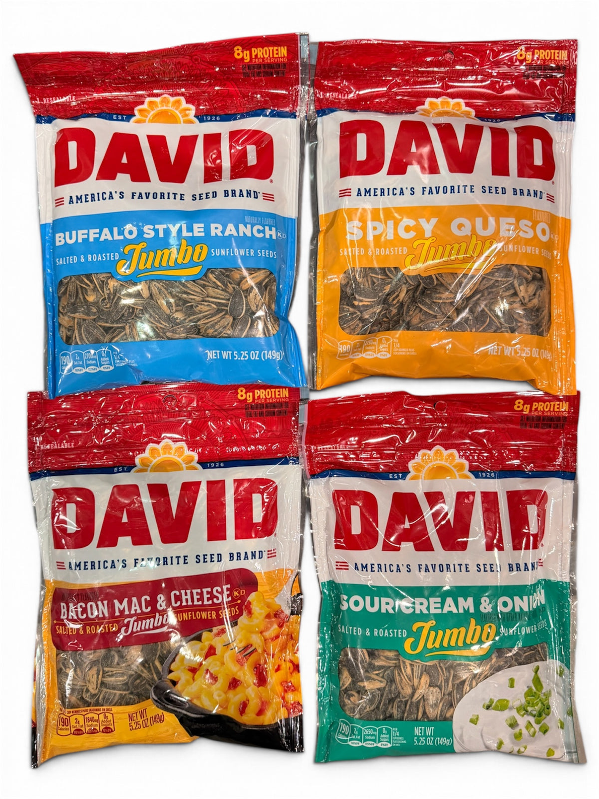 David Sunflower Seeds – 4 Flavours, 149 g | Imported