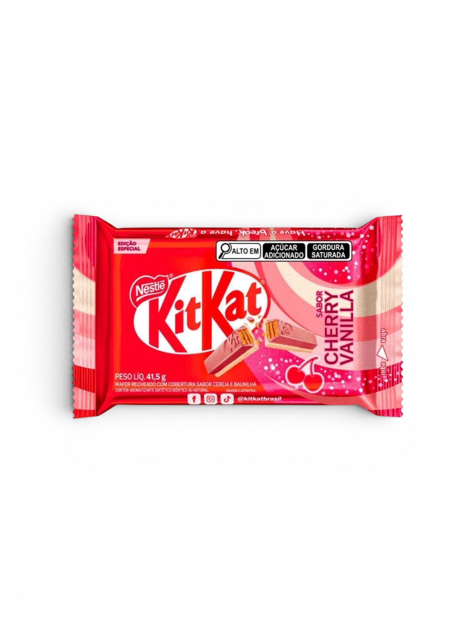 KitKat Sabor Cherry Vanilla Chocolate Wafer Bar – Crispy Wafer with Cherry & Vanilla Flavor
