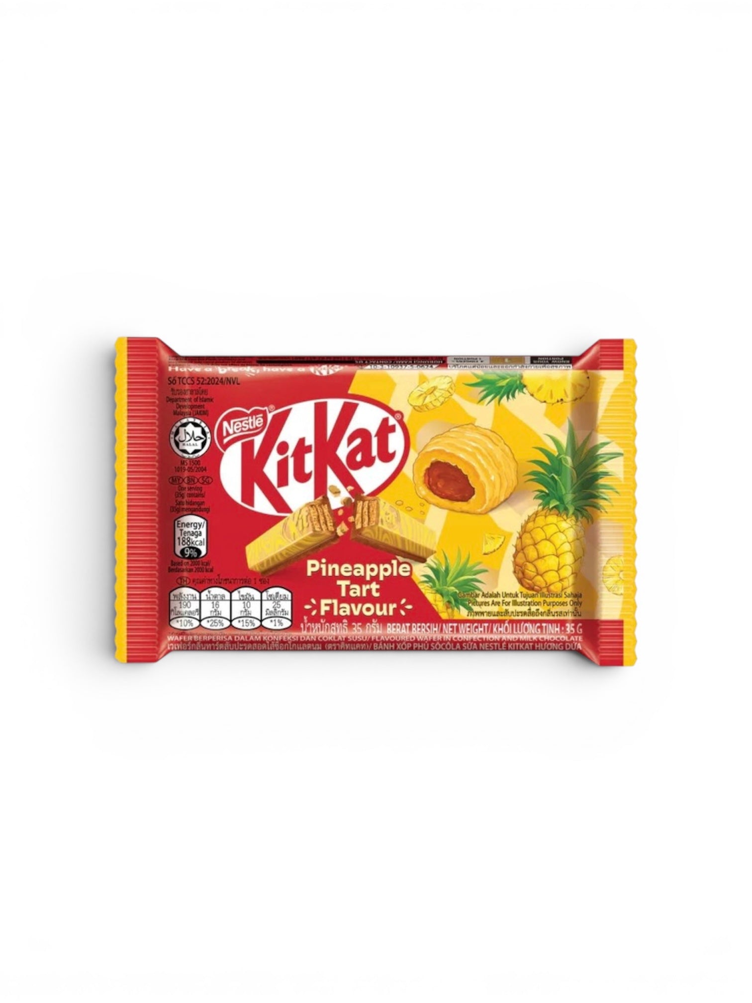 KitKat Pineapple Tart Flavour Chocolate Wafer Bar – Crispy Wafer with Pineapple Tart Flavour