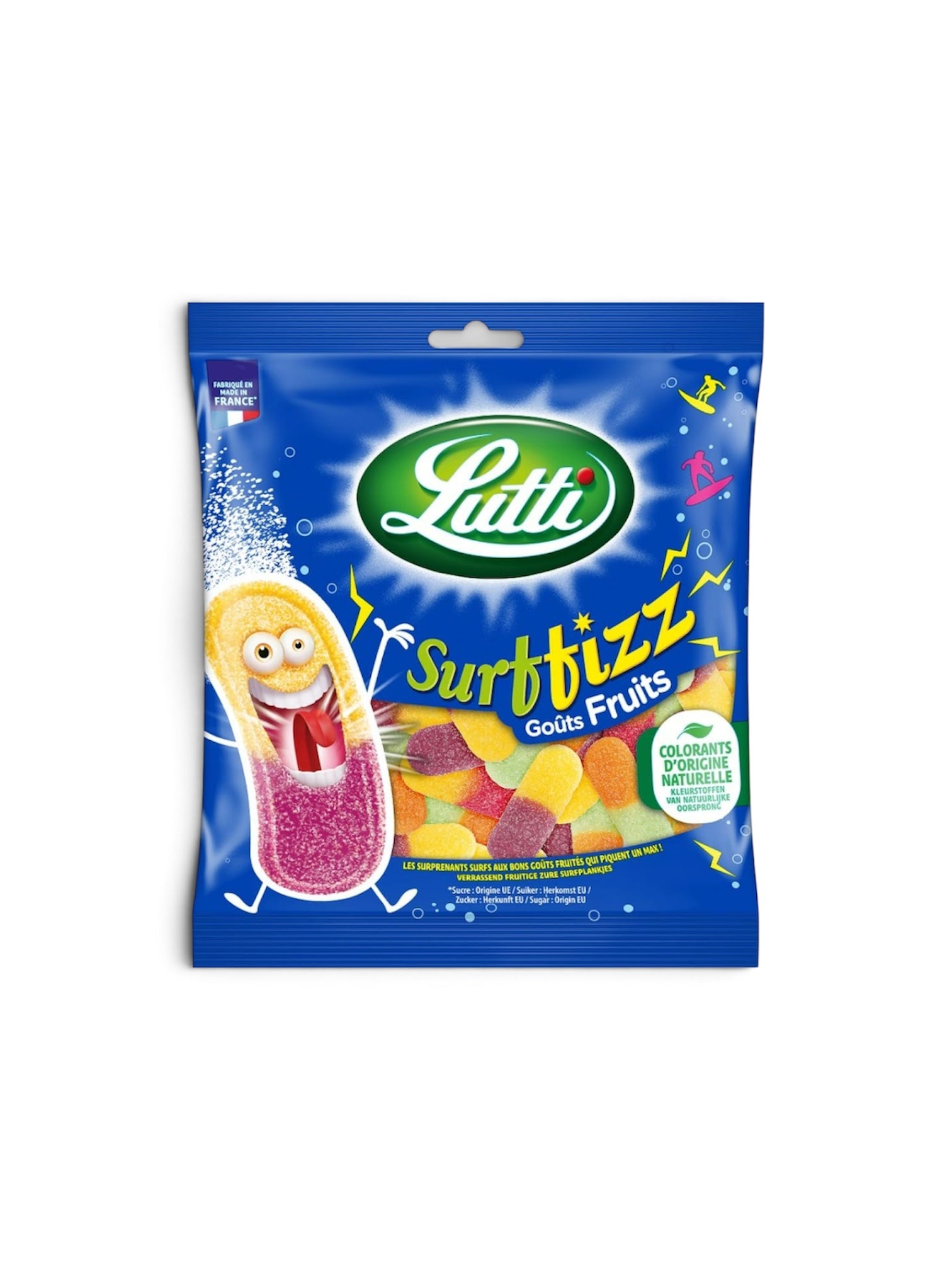 Lutti Surf Fizz Sour Gummy Candy Imported from Belgium – 225g