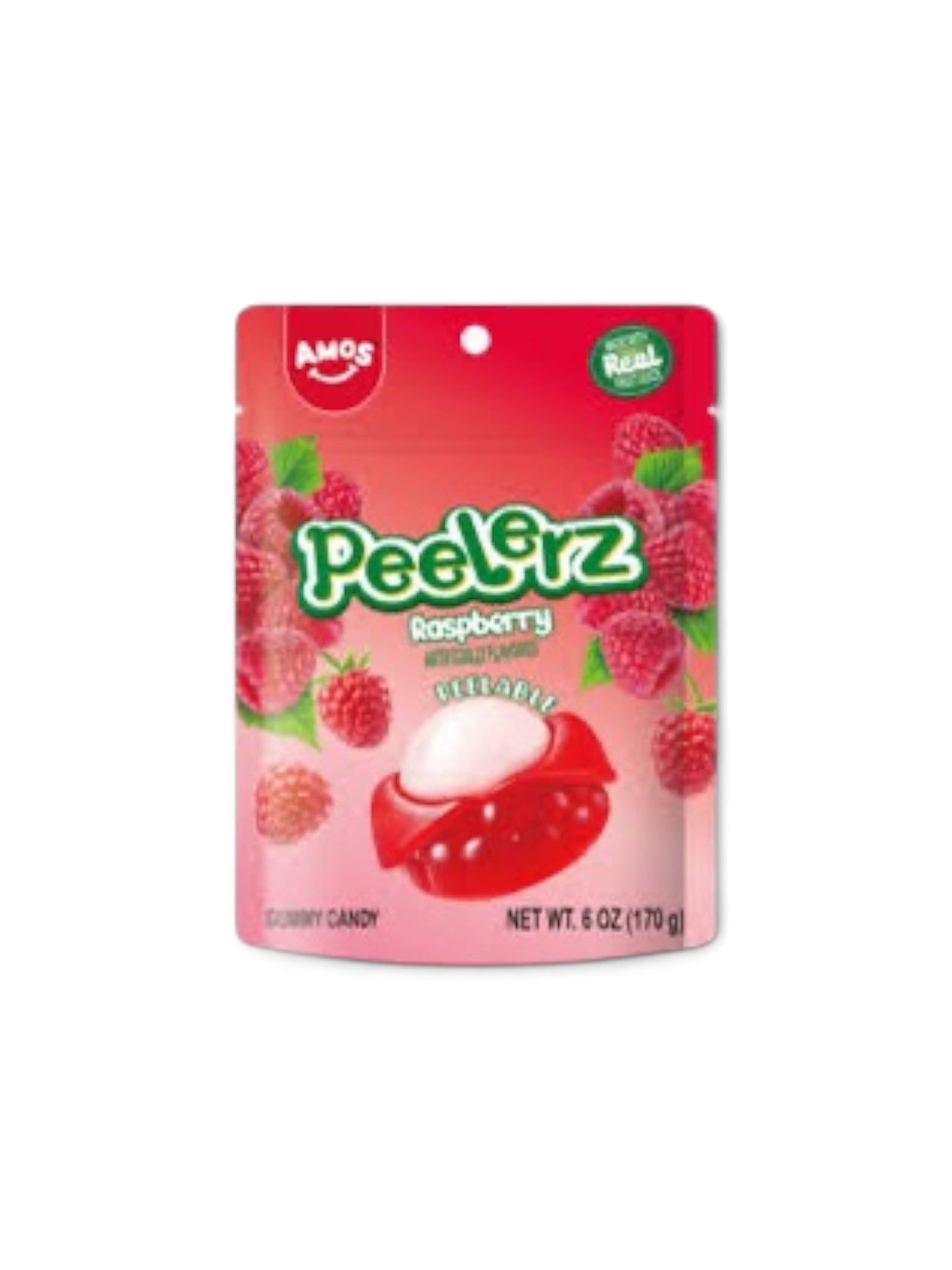 Peelerz Raspberry Candy 170 g | Sweet & Tangy Fruit Flavored Gummies