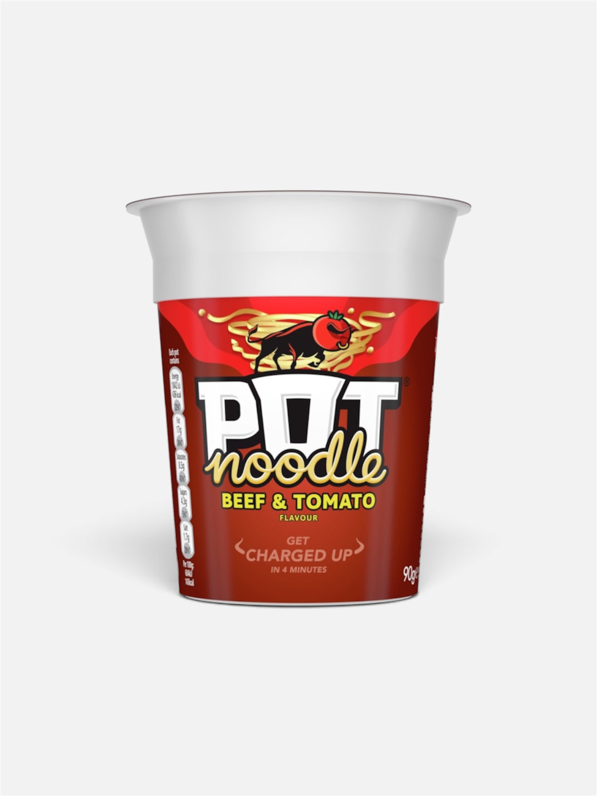 Pot Noodle Beef & Tomato Instant Noodles – Savoury Beef Flavour Pot | 90g