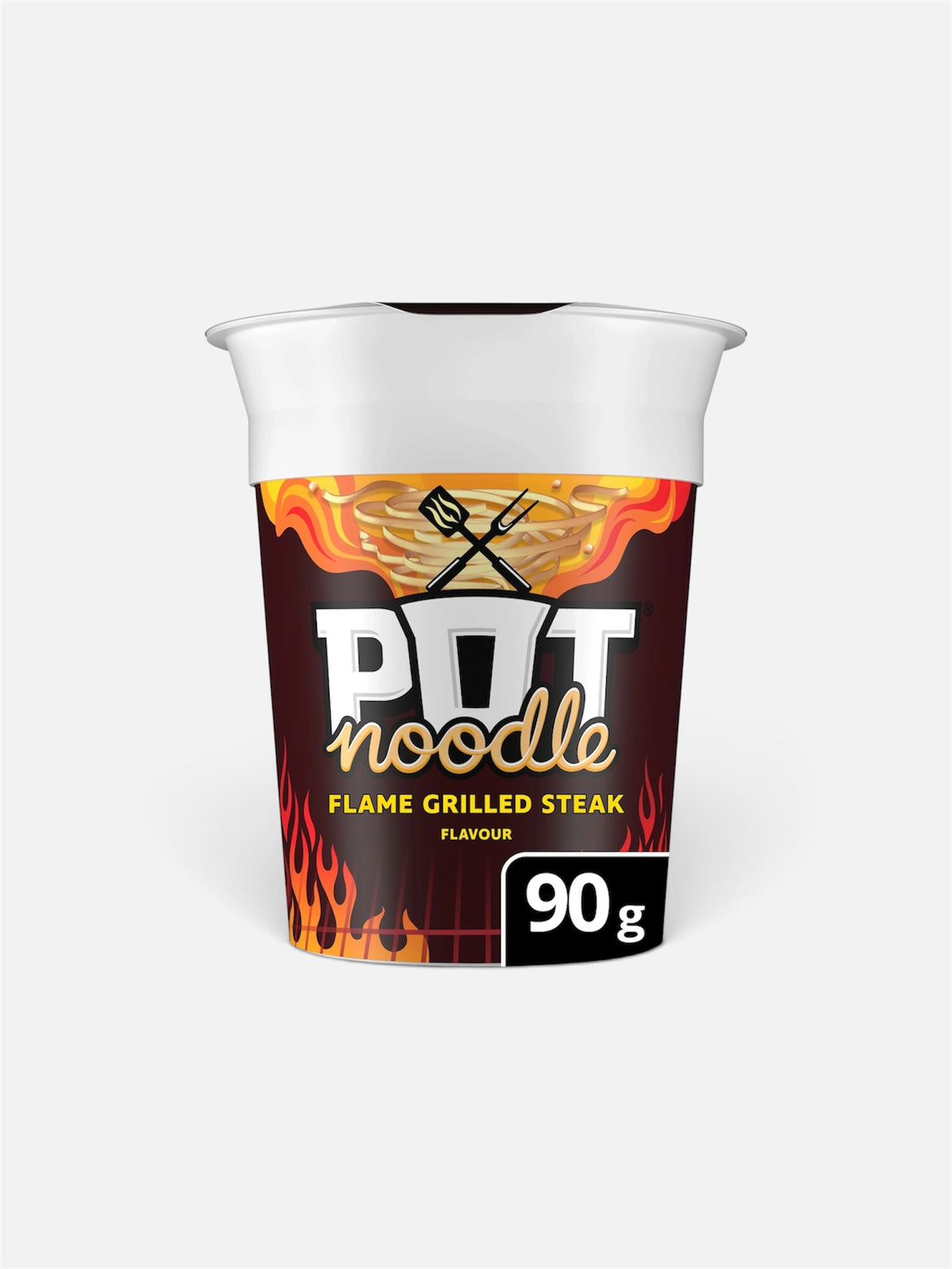 Pot Noodle Flame Grilled Steak Instant Noodles – Smoky Steak Flavour Pot | 90g