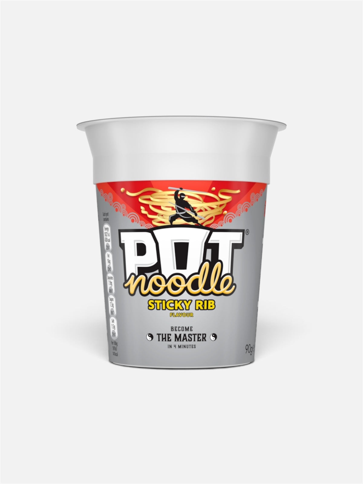 Pot Noodle Sticky Rib Instant Noodles – Smoky BBQ Flavour Pot | 90g